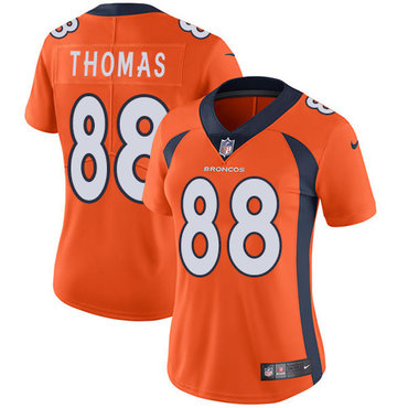 Nike Broncos #88 Demaryius Thomas Orange Team Color Women's Stitched NFL Vapor Untouchable Limited Jersey