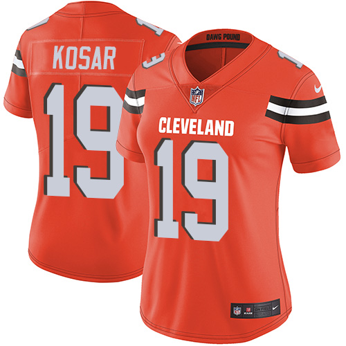 Nike Browns #19 Bernie Kosar Orange Alternate Women's Stitched NFL Vapor Untouchable Limited Jersey - 副本