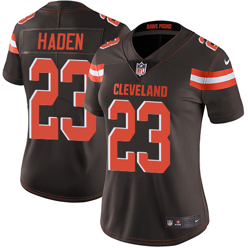 Nike Browns #23 Joe Haden Brown Team Color Women's Stitched NFL Vapor Untouchable Limited Jersey - 副本