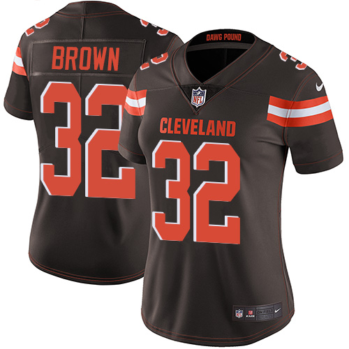 Nike Browns #32 Jim Brown Brown Team Color Women's Stitched NFL Vapor Untouchable Limited Jersey - 副本