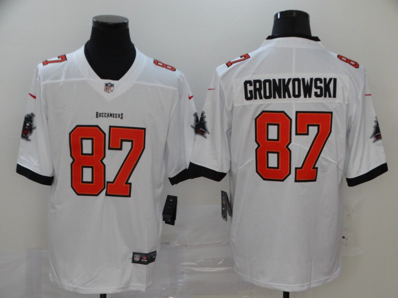 Nike Buccaneers 87 Rob Gronkowski  white New 2020 Vapor Untouchable Limited Jersey