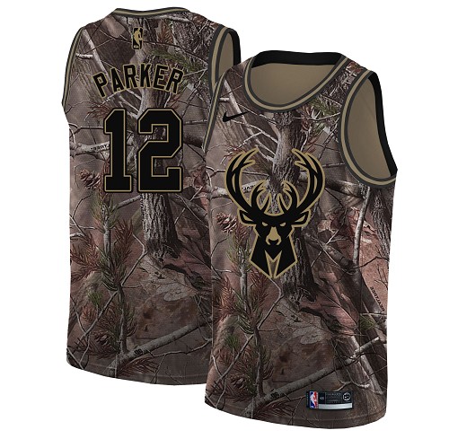 Nike Bucks #12 Jabari Parker Camo Youth NBA Swingman Realtree Collection Jersey