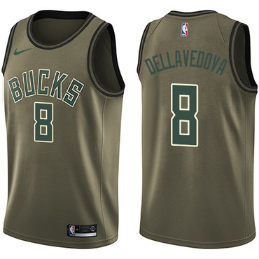 Nike Bucks #8 Matthew Dellavedova Green Salute to Service NBA Swingman Jersey