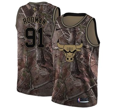Nike Bulls #91 Dennis Rodman Camo NBA Swingman Realtree Collection Jersey