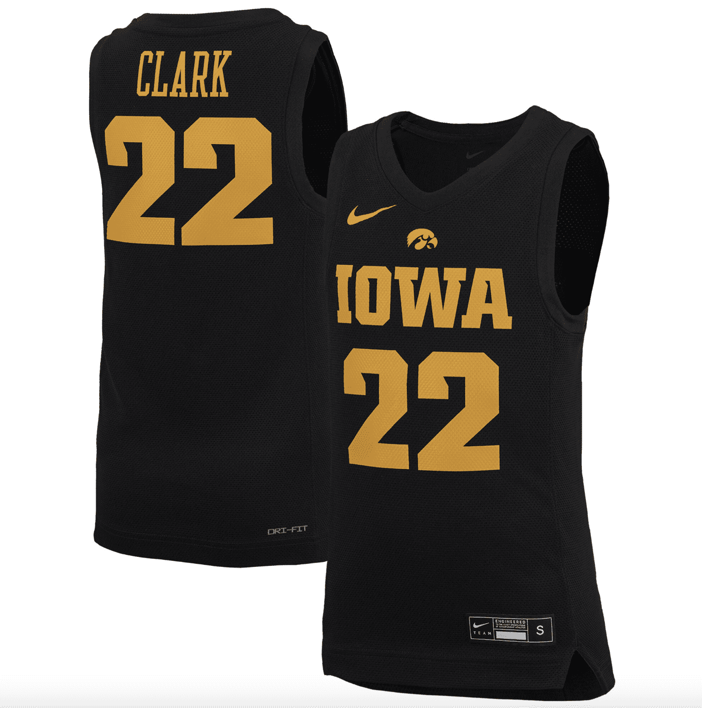 Nike Caitlin Clark Black Iowa Hawkeyes Performance Replica Jersey