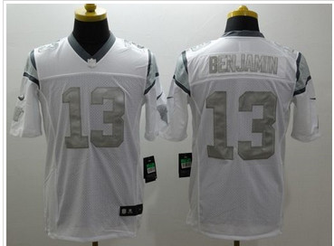 Nike Carolina Panthers #13 Kelvin Benjamin White Men''s Stitched NFL Limited Platinum Jersey