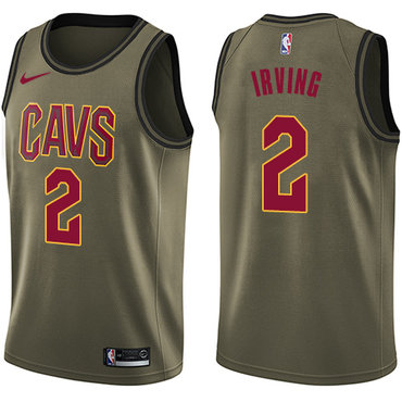Nike Cavaliers #2 Kyrie Irving Green Salute to Service NBA Swingman Jersey