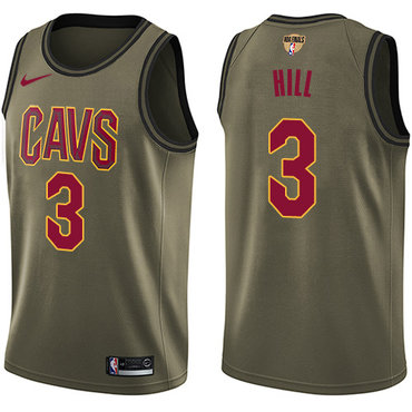 Nike Cavaliers #3 George Hill Green Salute to Service The Finals Patch Youth NBA Swingman Jersey