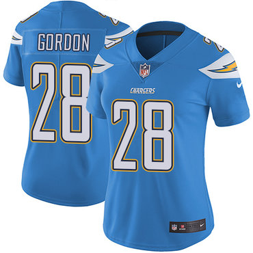 Nike Chargers #28 Melvin Gordon Electric Blue Alternate Women's Stitched NFL Vapor Untouchable Limited Jersey