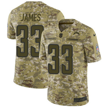 Nike Chargers #33 Derwin James Camo Youth Stitched NFL Limited 2018 Salute to Service Jersey
