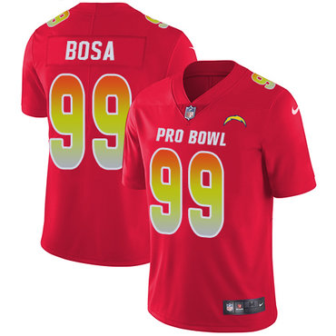 Nike Chargers #99 Joey Bosa Red Women's Stitched NFL Limited AFC 2018 Pro Bowl Jersey