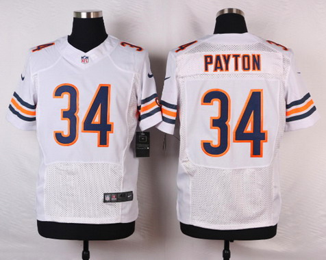 Nike Chicago Bears #34 Walter Payton White Elite Stitched Jersey