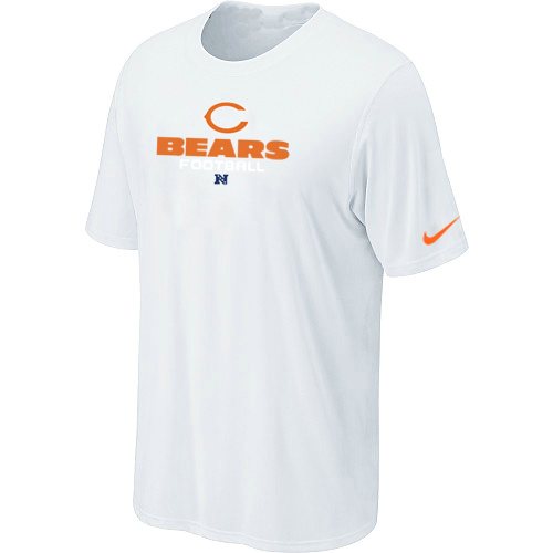 NEW Chicago Bears Sideline Legend Authentic Font Logo T-Shirt White