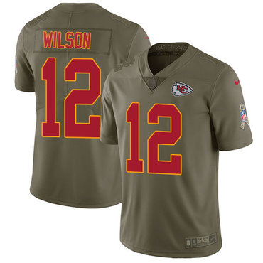 Nike Chiefs #12 Albert Wilson Olive Men's Stitched NFL Limited 2017 Salute to Service Jersey