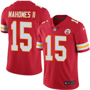 Nike Chiefs #15 Patrick Mahomes II Red Youth Stitched NFL Limited Rush Jersey