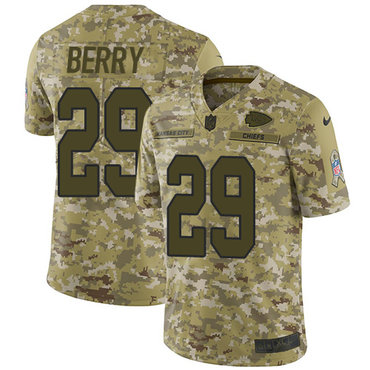 Nike Chiefs #29 Eric Berry Camo Youth Stitched NFL Limited 2018 Salute to Service Jersey