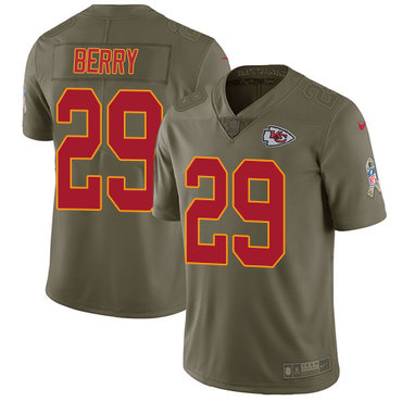 Nike Chiefs #29 Eric Berry Olive Youth Stitched NFL Limited 2017 Salute to Service Jersey