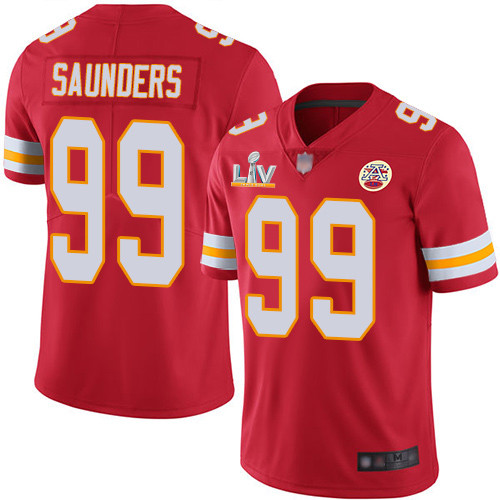 Nike Chiefs #99 Khalen Saunders Red Team Color Youth Super Bowl LV Bound Stitched NFL Vapor Untouchable Limited Jersey