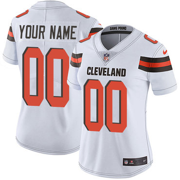 Nike Cleveland Browns Elite White Road Women's Jersey NFL  Vapor Untouchable Customized jerseys