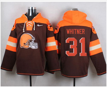 Nike Cleverland Browns #31 Donte Whitner Brown Player Pullover NFL Hoodie