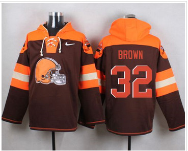 Nike Cleverland Browns #32 Jim Brown Brown Player Pullover NFL Hoodie
