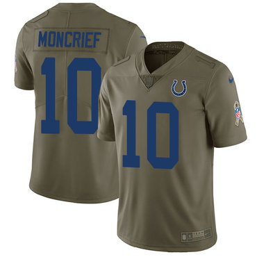 Nike Colts #10 Donte Moncrief Olive Youth Stitched NFL Limited 2017 Salute to Service Jersey