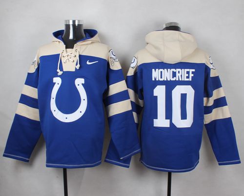 Nike Colts #10 Donte Moncrief Royal Blue Player Pullover NFL hoodie
