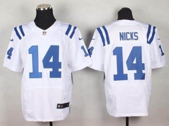 Nike Colts #14 Hakeem Nicks White Men's Stitched NFL Elite Jersey