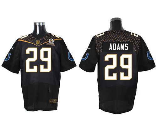Nike Colts #29 Mike Adams Black 2016 Pro Bowl Men's Stitched NFL Elite Jersey