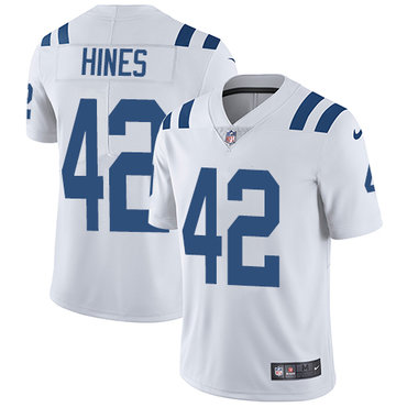 Nike Colts #42 Nyheim Hines White Men's Stitched NFL Vapor Untouchable Limited Jersey