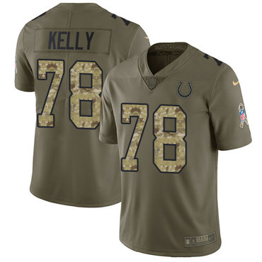 Nike Colts #78 Ryan Kelly Olive Camo Youth Stitched NFL Limited 2017 Salute to Service Jersey