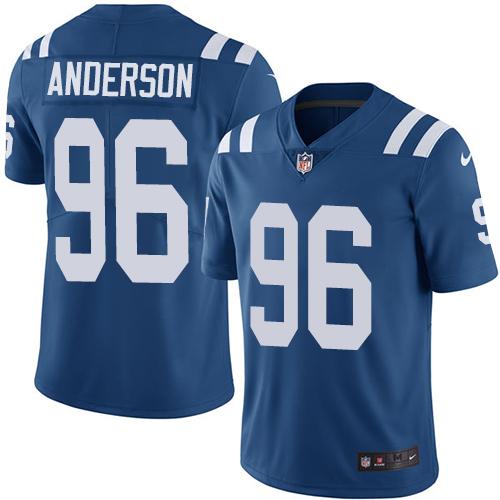 Nike Colts #96 Henry Anderson Royal Blue Team Color Youth Stitched NFL Vapor Untouchable Limited Jersey