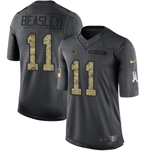 Nike Cowboys #11 Cole Beasley Black Men's Stitched NFL Limited 2016 Salute To Service Jersey