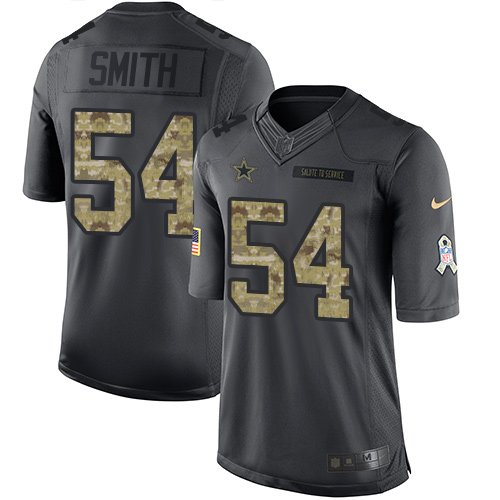 Nike Cowboys #54 Jaylon Smith Black Men's Stitched NFL Limited 2016 Salute To Service Jersey