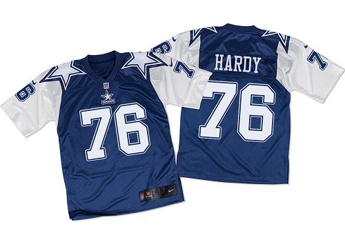 Nike Cowboys #76 Greg Hardy Navy Blue White Throwback Men's Stitched NFL Elite Jersey