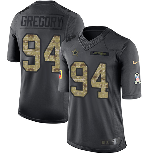Nike Cowboys #94 Randy Gregory Black Men's Stitched NFL Limited 2016 Salute To Service Jersey