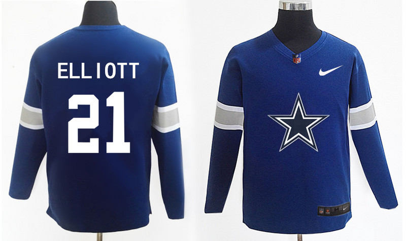 Nike Cowboys 21 Ezekiel Elliott Navy Knit Sweater Knit Sweater