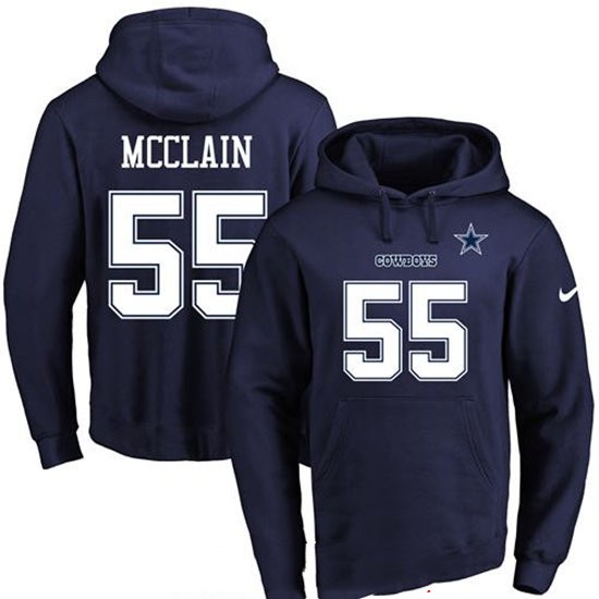 Nike Cowboys 55 Rolando McClain Navy Men's Pullover Hoodie