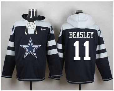 Nike Dallas Cowboys #11 Cole Beasley Navy Blue Player Pullover NFL Hoodie