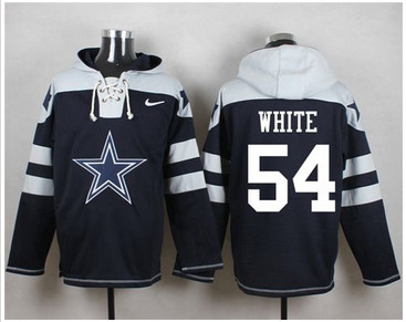 Nike Dallas Cowboys #54 Randy White Navy Blue Player Pullover NFL Hoodie