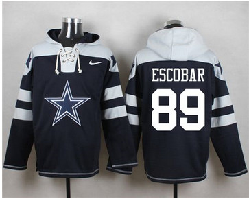 Nike Dallas Cowboys #89 Gavin Escobar Navy Blue Player Pullover NFL Hoodie