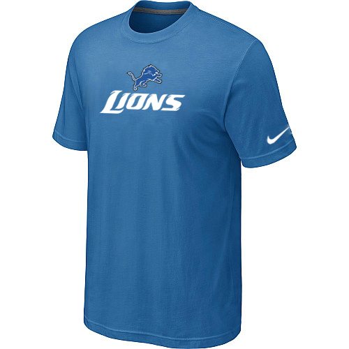 NEW Detroit Lions Authentic Logo T-Shirt L.Blue