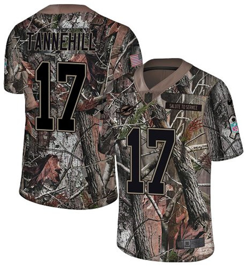 Nike Dolphins #17 Ryan Tannehill Camo Men's Stitched NFL Limited Rush Realtree Jersey