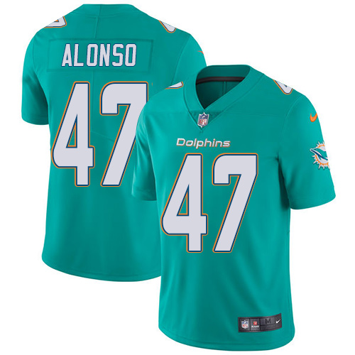 Nike Dolphins #47 Kiko Alonso Aqua Green Team Color Men's Stitched NFL Vapor Untouchable Limited Jersey