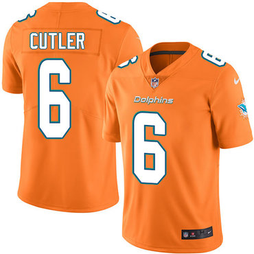 Nike Dolphins #6 Jay Cutler Orange Youth Stitched NFL Limited Rush Jersey