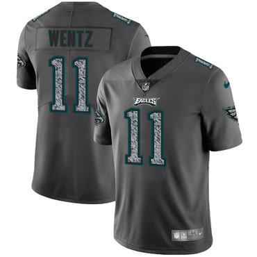Nike Eagles #11 Carson Wentz Gray Static Youth NFL Vapor Untouchable Game Jersey