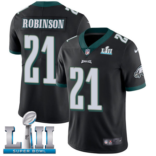 Nike Eagles #21 Patrick Robinson Black Alternate Super Bowl LII Youth Stitched NFL Vapor Untouchable Limited Jersey