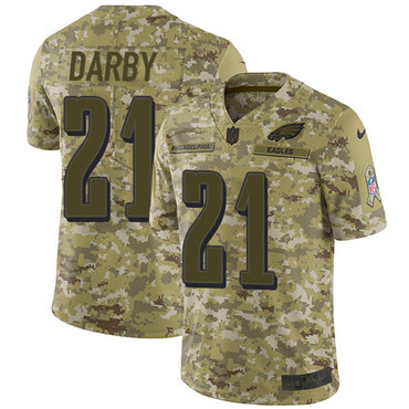 Nike Eagles #21 Ronald Darby Camo Youth Stitched NFL Limited 2018 Salute to Service Jersey