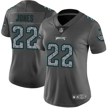 Nike Eagles #22 Sidney Jones Gray Static Women's NFL Vapor Untouchable Game Jersey