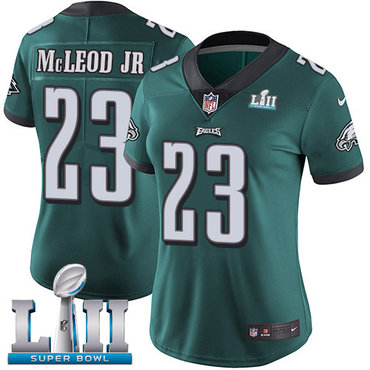 Nike Eagles #23 Rodney McLeod Jr Midnight Green Team Color Super Bowl LII Women's Stitched NFL Vapor Untouchable Limited Jersey$